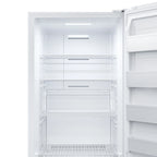 Upright Freezer/Refrigerator Convertible, 2-in-1 Appliance, Home, Dorm, and Garage Ready Fridge/Freezer Storage for Fresh or Frozen Food and Drinks, Wire Shelves and Drawer White (RUF-17C)