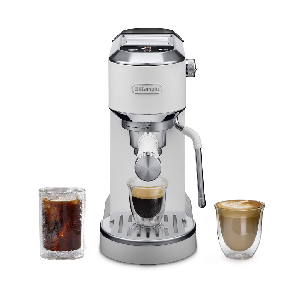De'Longhi Dedica Duo Espresso Machine, Compact Size with Built in Frother for Latte Art, Brew Espresso, Cold Brew, Lattes & More, Stainless Steel