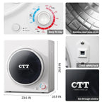 CTT 110V Portable Clothes Dryer 1500W, 3.5 cu.ft Compact Dryer  with Stainless Steel Tub, 4 Drying Mode, Portable Dryers for Laundry, Apartments, RVs, Dorms