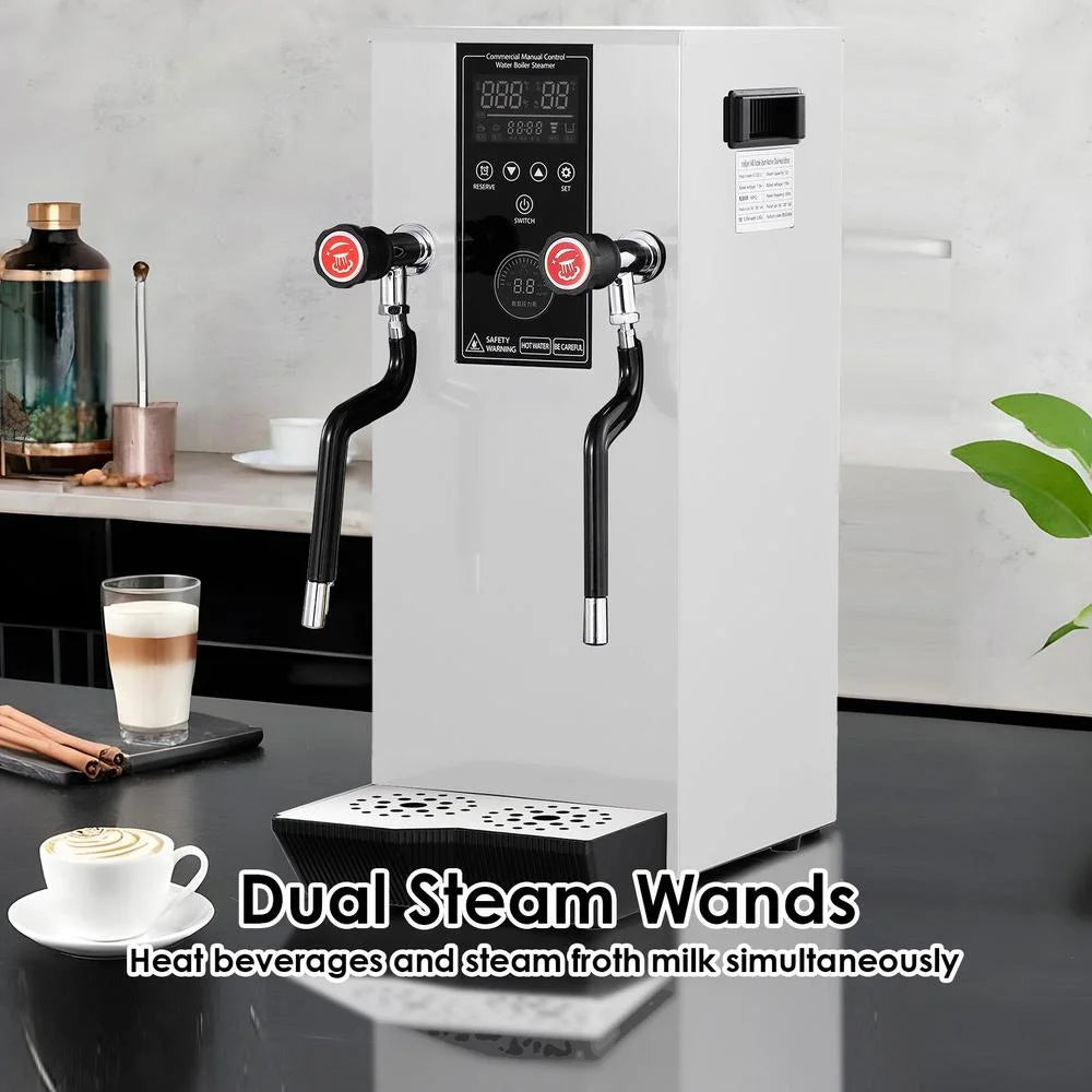 Commercial Coffee Milk Frother, 110V Automatic Frother with 12L Capacity for Restaurants (Black)