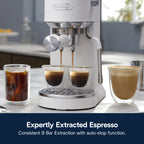 De'Longhi Dedica Duo Espresso Machine, Compact Size with Built in Frother for Latte Art, Brew Espresso, Cold Brew, Lattes & More, Stainless Steel
