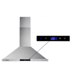 30 inch 760 CFM Wall Mount Range Hood Stainless Steel Stove Cook Vent LED Lights