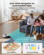 Lefant M330 LiDAR Navigation Robot Vacuum and Mop, 450ml Visible Dustbin, 190?�� PSD Obstacle Avoidance, Multi-Level Mapping, Robot Vacuum Cleaner for Hardwood Carpets Pet Hair