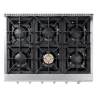 Thor Kitchen Hrt3618ulp Liquid Propane 36" Wide Built-In Gas Rangetop - Stainless Steel
