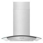 "Joeaonz 30"" Island Mount Range Hood, Stainless Steel, LED Bulbs, Easy-Clean Filters, 120V"