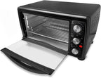 Aiwa Convection Toaster Oven, Countertop Oven with Bake, Toast, & Broil Functions, 1400W, Black