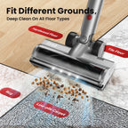 INSE Lightweight Cordless Vacuum with 30Kpa Powerful Suction & 60 Mins Runtime, Stick Vacuum  for Carpet, Tile, Pet Hair, Hardwood Floors
