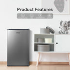 Galanz 3.3 Cu ft One Door Mini Fridge, Black Estar, New