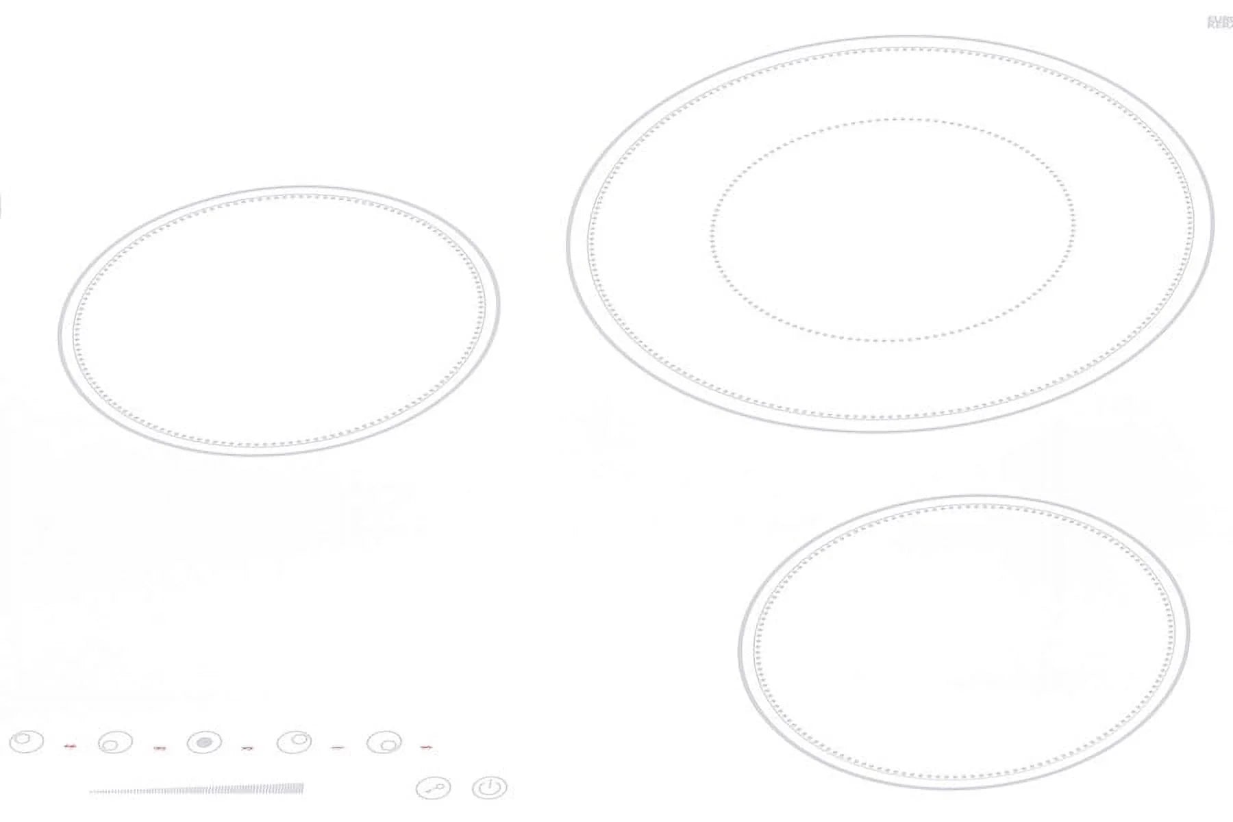 30" Wide 208-240V 5-Burner Radiant Cooktop, White