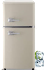 GGTB 3.0 Cu.ft Two Door Small Refrigerator with Freezer, Compact Retro Mini Refrigerator for Dorm, Office, Bar, RV, Bedroom, Red