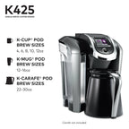 Keurig K425 Single Serve Coffee Brewer, Black