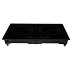 KFFKFF 2 Burners Ceramic Glass Stove Top Touch Control 24 inch Electric Cooktop