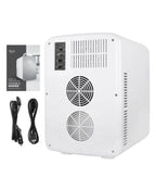 Cooluli Infinity Black 15 Liter Compact Portable Cooler Warmer Mini Fridge for Bedroom, Office, Dorm, Car - Great for Skincare & Cosmetics (110-240V/12V)