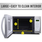 Farberware Smart Sensor Countertop Microwave Oven with LED Lighting & Child Lock, 1.3 Cu Ft
