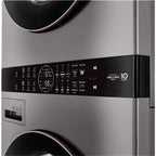 LG WKE100HVA 4.5/7.4 Cu. Ft. Smart Front Load WashTower - Graphite Steel