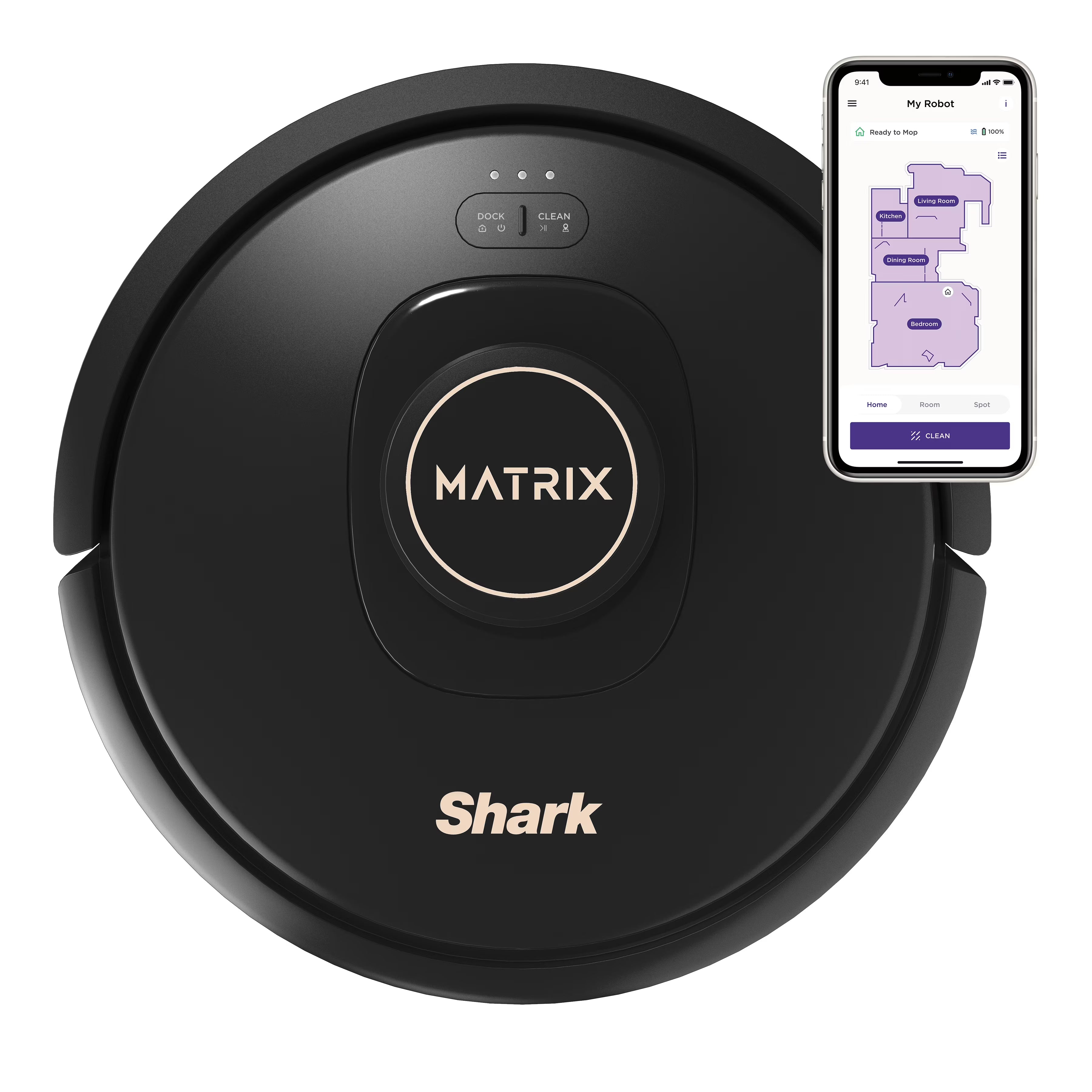 Shark Matrixa?�� Robot Vacuum, No Spots Missed, Precision Home Mapping, Perfect for Pet Hair, Wi-Fi, AV2310, New