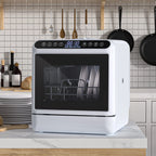 Leadrop Portable Countertop Dishwasher, 2-Tier Rack Mini Dishwasher with 5L Water Tank Multifunctional Dish washer with 5 Place Settings, 3-Spray Arm and Air-Dry Function
