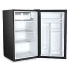 WAA 3.2 Cu.Ft Mini Fridge with Freezer,Single Reversible Door Compact Refrigerator,Adjustable Thermostat,2 Removable Shelves,Small Dorm Fridge for Bedroom,Office,Kitchen,Dorm,Black