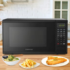 Farberware FMGZ09BKA 0.9 Cu. Ft. Microwave Oven, 900W, Digital Control, LED Display, 6 Cooking Presets, Black