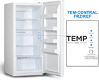 Smad Upright Freezer, Standup 21 Cu ft  Frost Free with Drawers Stainless Steel Standing Convertible Refrigerator for Garage Kitchen Use