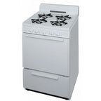Premier SCK100OP - 24 Inch Freestanding All Gas Range with Open 3 cu. ft. Total Oven Capacity in White