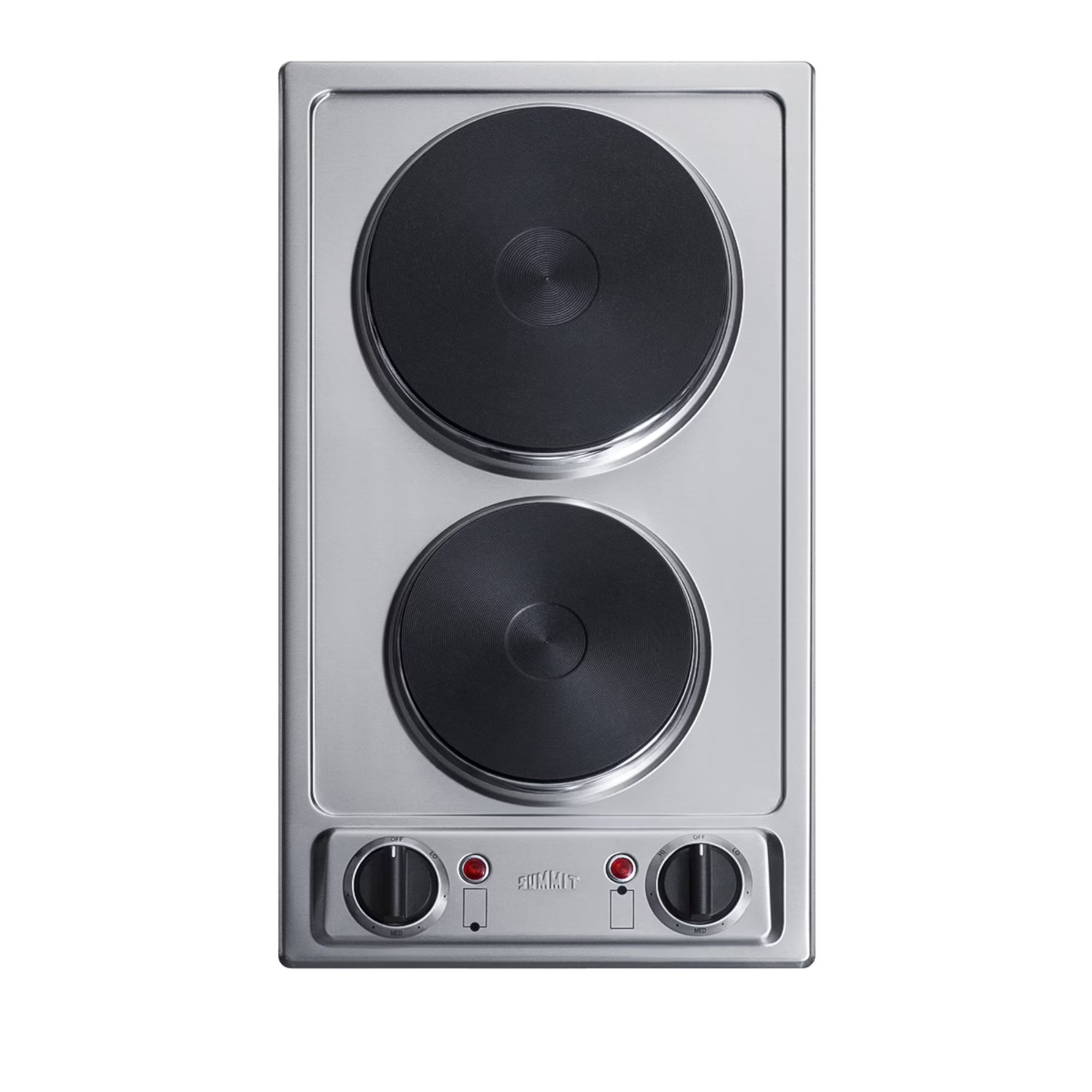 SUMMIT 12" Wide 115V 2-Burner Solid Disk Cooktop