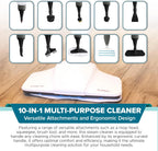 Steam & Go Supra Pro 10-in-1 Steam Cleaner Machine with Cleaning Attachments