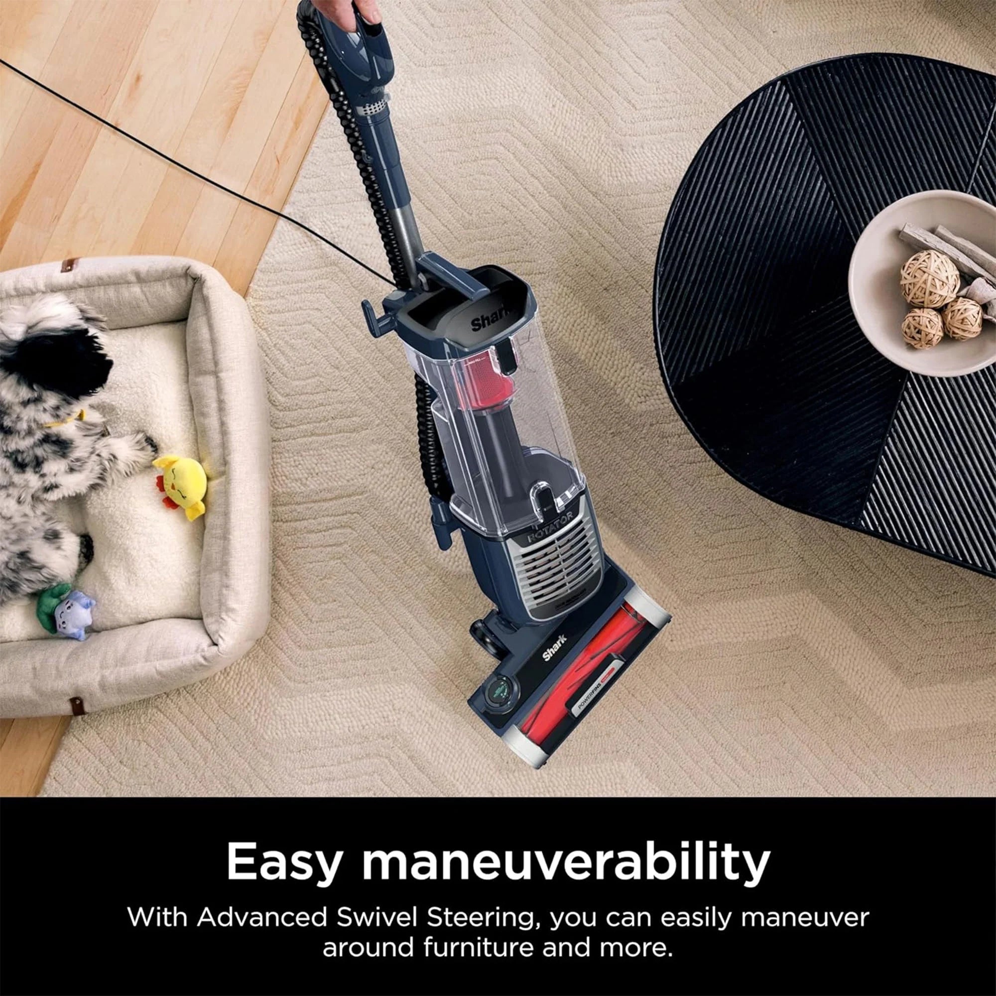 Open Box Shark Vacuum Cleaner Rotator Lightweight Bagless Upright Pet Hair Navy