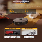 Roborock Qrevo S5V Robot Vacuum and Mop, 12000Pa Suction,  FlexiArm Edge Mopping, Auto Mop Washing&Drying, Self-Emptying, Dual Zero-Tangle System, Smart Obstacle Avoidance, 10mm Mop Lifting