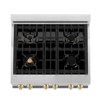 ZLINE KITCHEN AND BATH RAZ30CB professional gas range