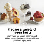 Hamilton Beach Electric Automatic Ice Cream Maker & Frozen Yogurt Machine, Makes Custard, Sorbet, Gelato and Sherbet, 4 Quart, White