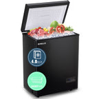 DEMULLER Deep Chest Freezer Freezers with Two Storage Baskets Ultra-Low Temperature Black 79-B-1