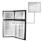 ConServ 4.5 Cu Ft Mini Fridge Freezer - Compact Refrigerator with Adjustable Shelves, Black