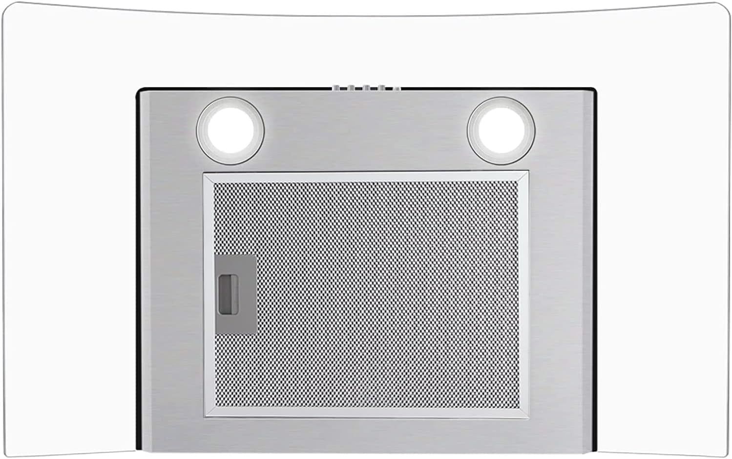 Range Hood 30 Inch, Tieasy Wall Mount Kitchen Hood with Ducted / Ductless Convertible Duct, Stainless Steel Chimney and Aluminum Filters, LED Lights, 3 Speed Fan, Push Button