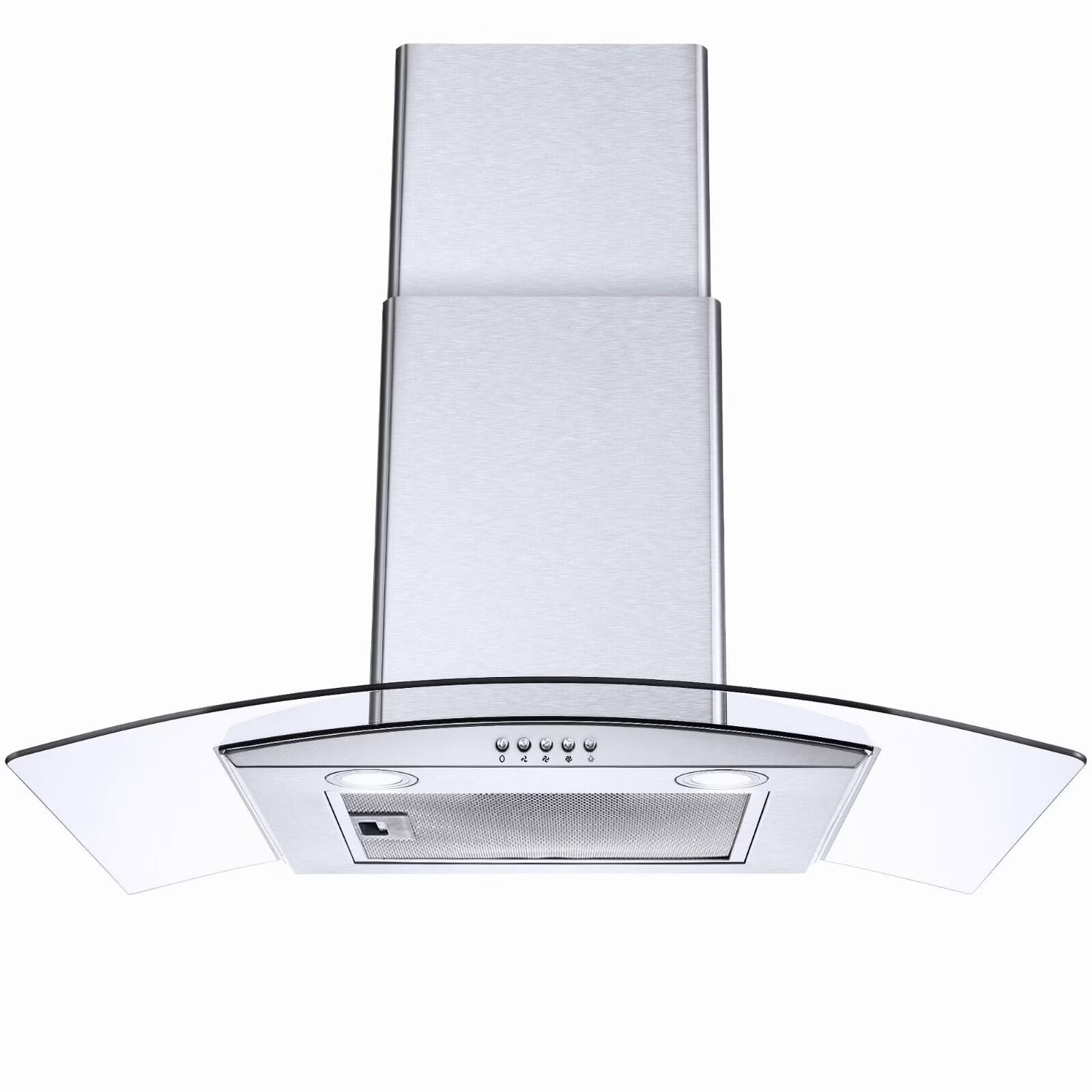 30 inch Kitchen Stainless Wall Mount Range Hood 450CFM Stainless 3-Speed with Led Bulb Dishwasher Filter For Burner 120V
