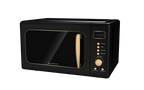 Frigidaire 0.7 Cu. Ft. Retro Countertop Microwave Oven, Black and Gold