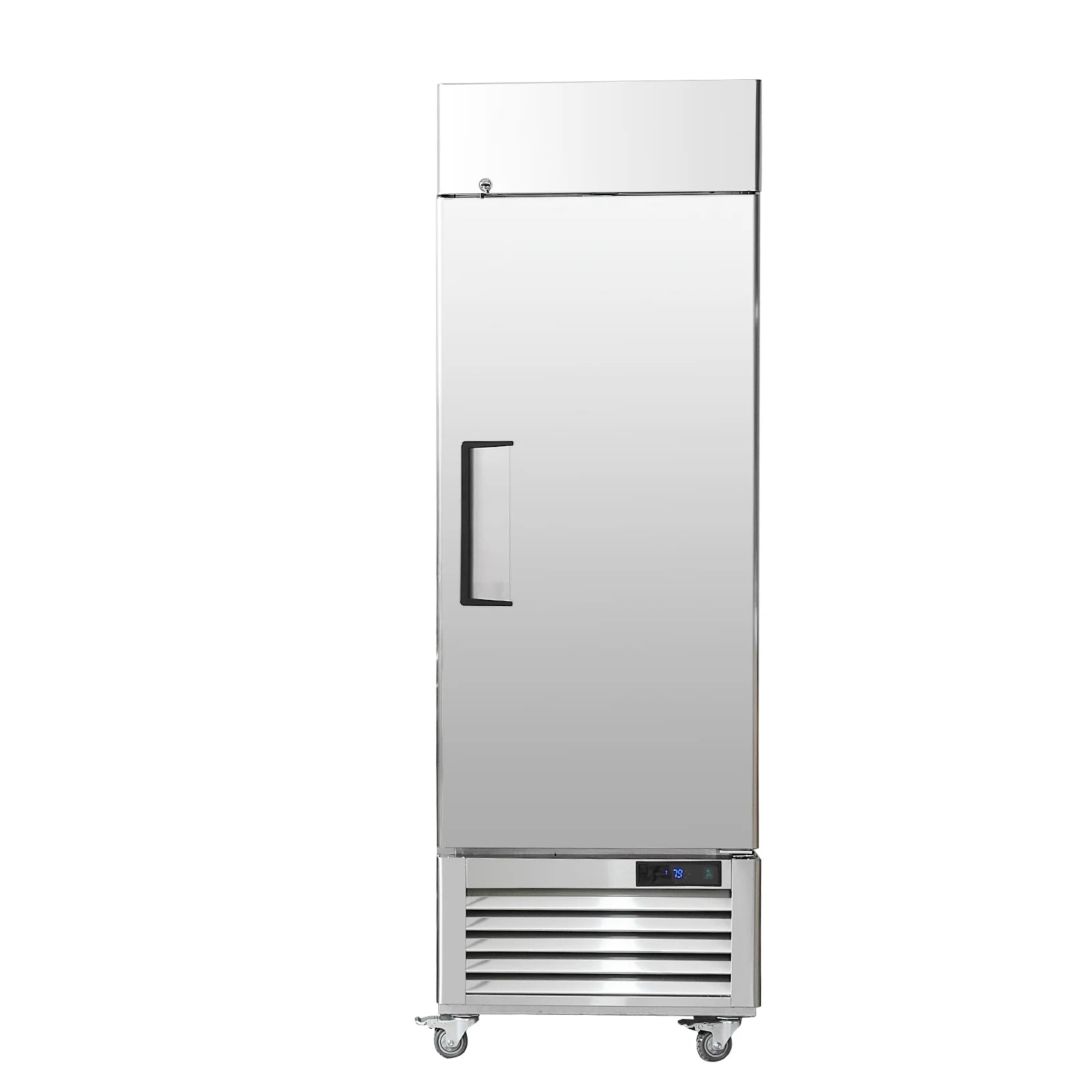 KFFKFF Commercial Reach-In Refrigerator 19.32 Cu.ft Upright Freezer 1 Door 4 Shelves 4 Wheels 27" Width