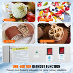 KFFKFF 11 x 9.5 Inch Pan Fried Ice Cream Roll Machine / Rolled Ice Cream Maker
