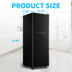2 Door Mini Fridge with Freezer,4.5 Cu.ft.,5 Adjustable Thermostat & 4 Removable Glass Shelves