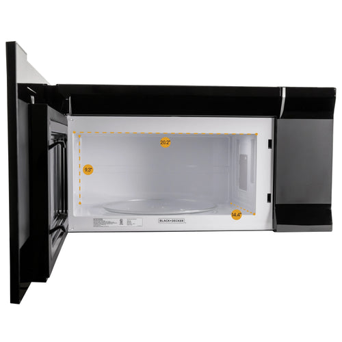 Black?�� Over The Range 1.6 Cu. Ft. Microwave Black