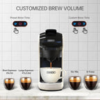HiBREW H1A 4-in-1 Capsule Coffee Machine - 19Bar Espresso Maker for Hot/Cold Brews Black