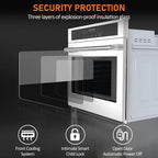 30 inch Electric Single Wall Oven with Convection Fan Touch Control, Large Oven Capacity, 360° Rotisserie, Fingerprint Resistant Stainless Steel
