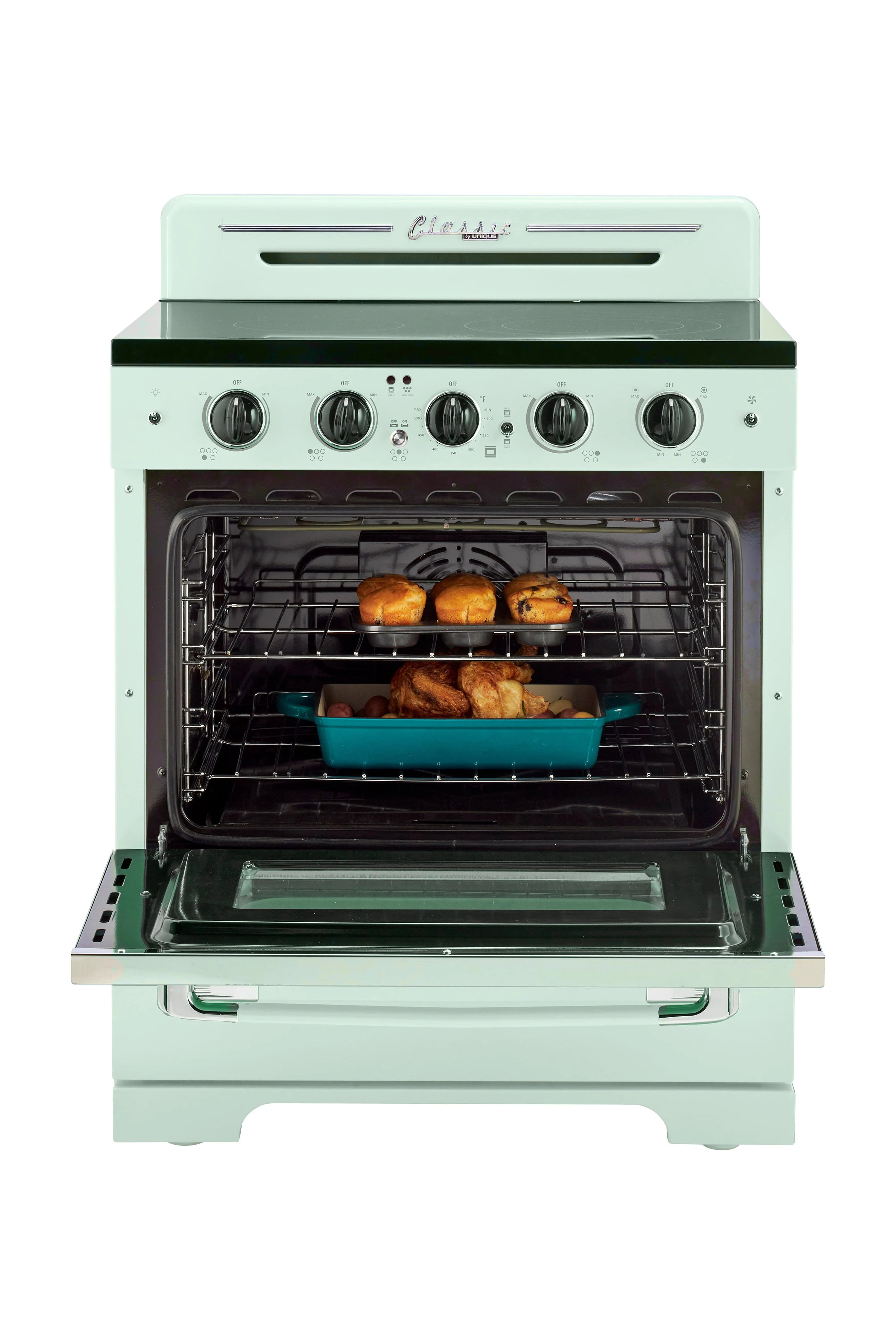 Unique Appliances Oven 30.0 in 3.9 cu/ft Electric Freestanding Range in Marshmallow White
