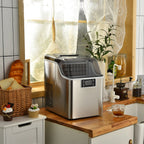Portable Ice Maker 40Lbs/24H Countertop Self-Cleaning with Ice Scoop and Basket