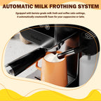 Bluebow Espresso Coffee Machine, 20 Bar Cappuccino & Latte Maker with Auto Milk Frother, Compact Design with Cup Warmer,Stainless Steel