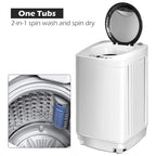 Yardi Yard Portable 7.7 lbs Automatic Laundry Washing Machine with Drain Pump, Portable Compact Tub Washing Machine