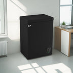 WANAI 3.5 Cu.ft,Chest Freezer,Deep Freezer,Removable Storage Basket Freezer,Black