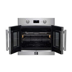 Forno Asti 30-Inch French Door Electric Wall Oven in Stainless Steel, 3.68 cu. ft. True Convection, 3,600W, Air Fry, Sous Vide, Self-Clean