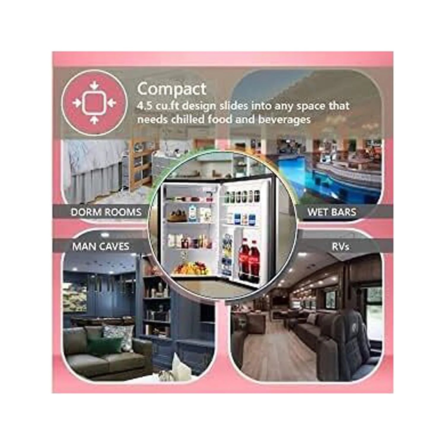 Conserv 2.6 cu.ft. Stainless Compact Refrigerator with Reversible Door