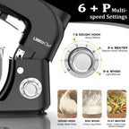 LINKChef Stand Mixer, 5.3QT 800W 6+P Speeds with Whisk, Dough Hook and Beater (White)